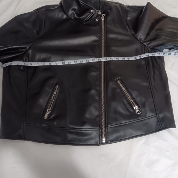 Torrid Asymmetrical Black Faux Leather Moto Jacket - Picture 10 of 12
